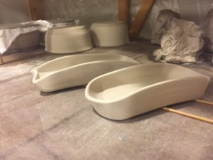 Greenware Butter dishes